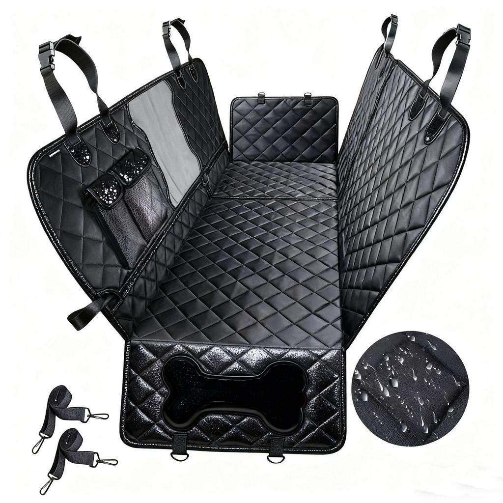 Waterproof and Dirt-Resistant Rear Seat Pet Cover and Cushion for Cars
