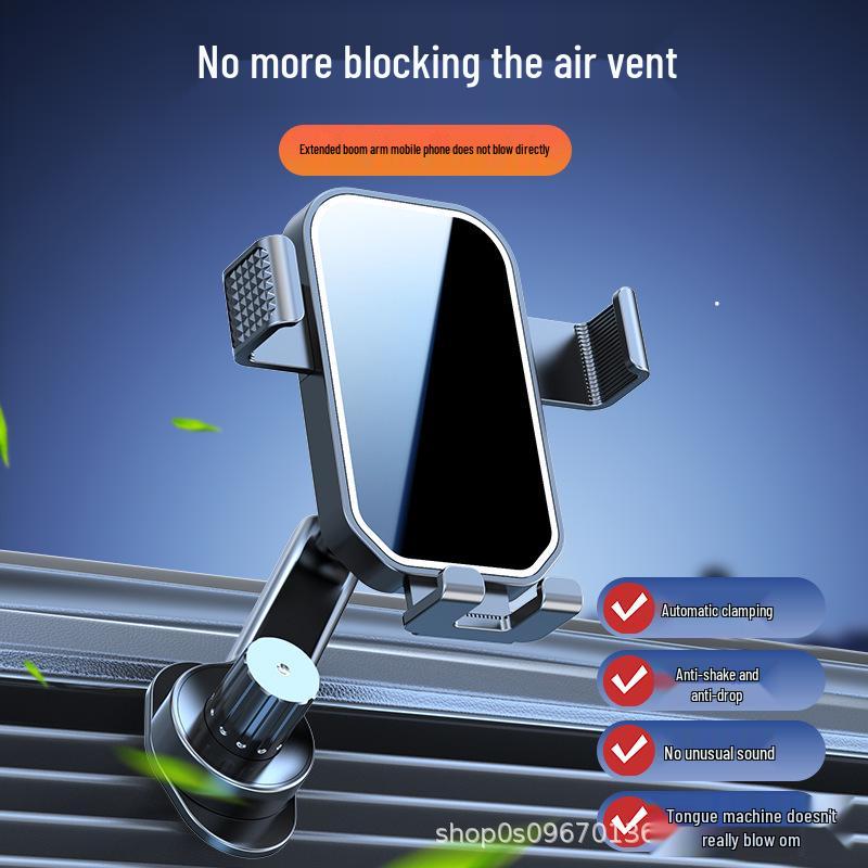 

Universal Car Air Vent Phone Holder - Gravity Support & Multifunctional Mount JA06 Long Hook [Matte Black]