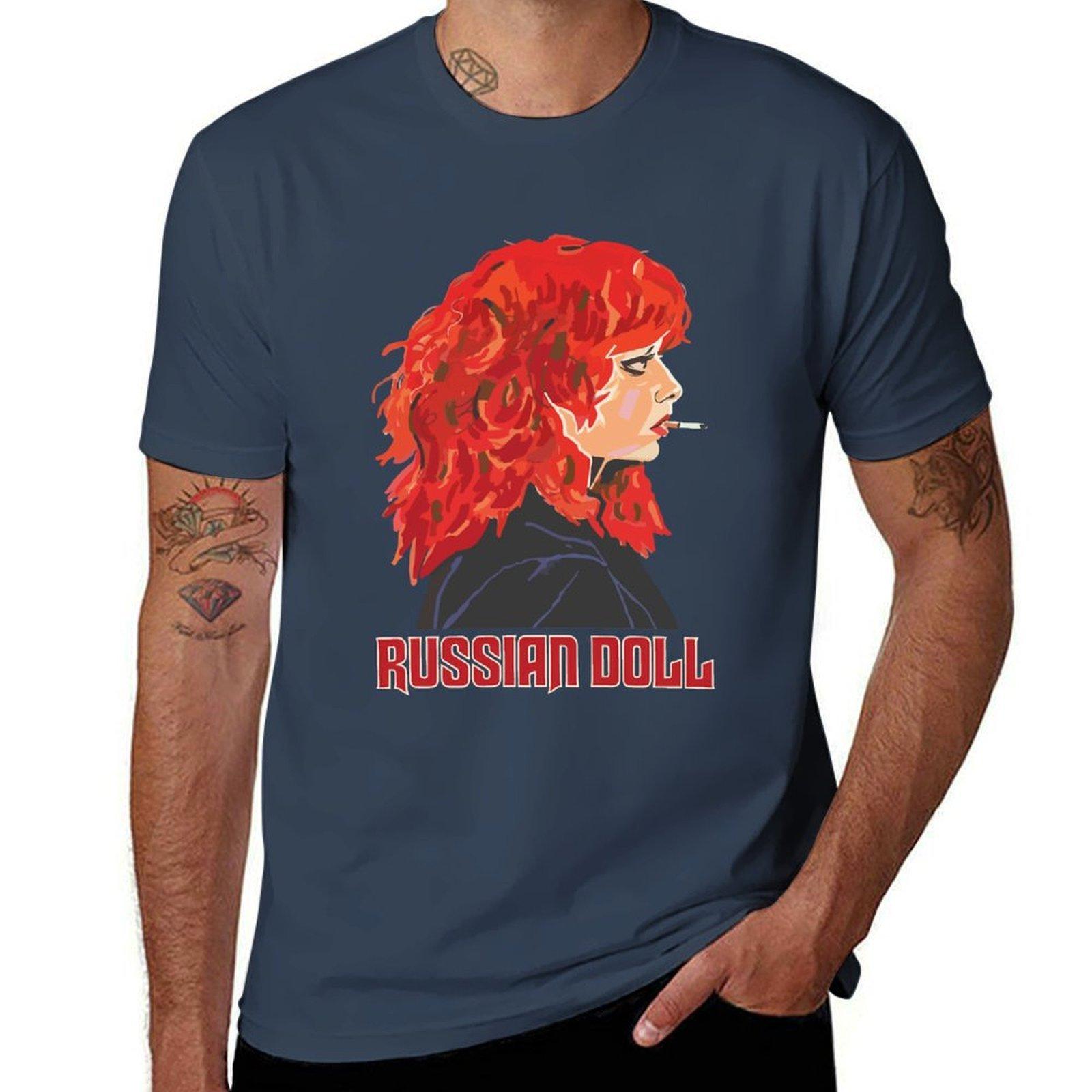 Doll Russian TShirt Classic Basic Casual TShirt S