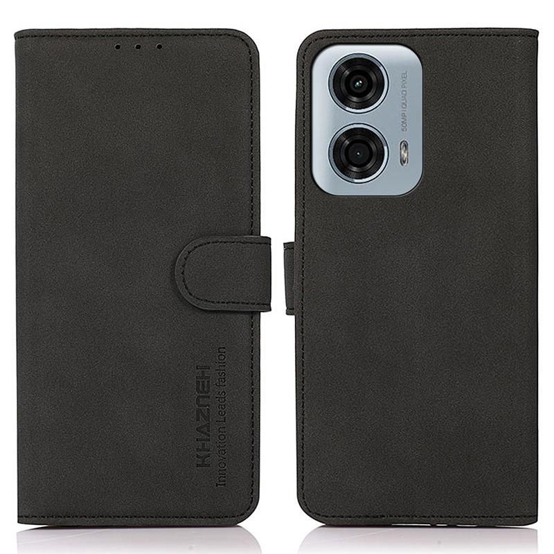 

KHAZNEH For Motorola Moto G24 Power Shockproof Leather Case Wallet Stand Cover Black