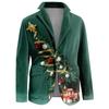 Herren Hässlicher Weihnachten Kord Warmtaschen Anzugjacke Strickjacke Herren Freizeitanzug