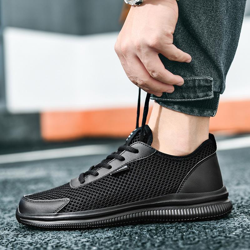 Summer new breathable mesh shoes sports shoes casual hollow deodorant mesh running shoes