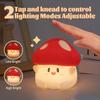 Hug Mushroom Lamp, Cute Mushroom Night Light, 2 Levels Dimmable Night, LED Squishy Night Light for Kids Sleep, Rechargeable Bedside Touch Silicone