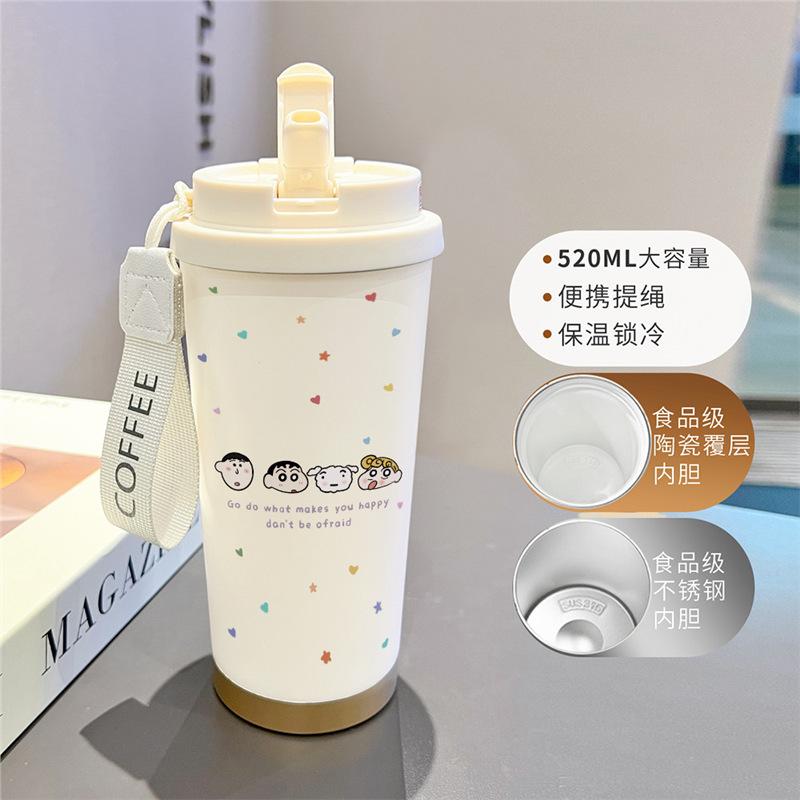 Cartoon Xiaoxin Thermos Cup 111 Stainless Steel Student High Value Office Coffee Cup Large Capacity Water Cup
