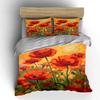 Bright red poppy flowers. Bedding sets Duvet cover sets Duvet covers Pillowcases(1* Duvet Cover 2* Pillowcases without duvet insert)