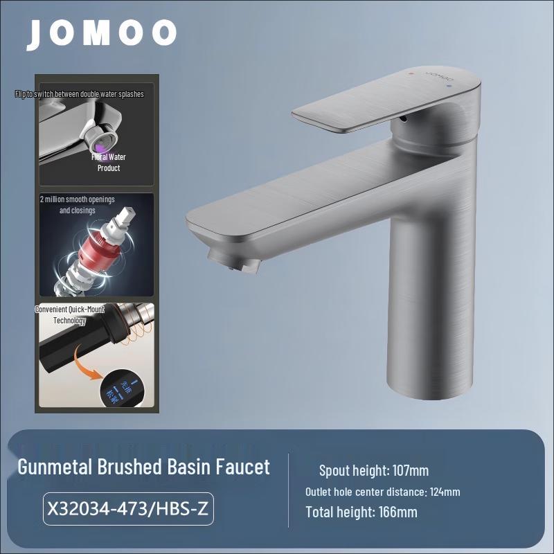 Jomoo Brushed Gunmetal Basin Faucet