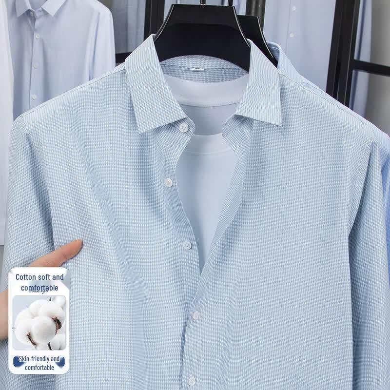 IMAGINEX Men's 200-Count Pure Cotton Long-Sleeve Business Shirt