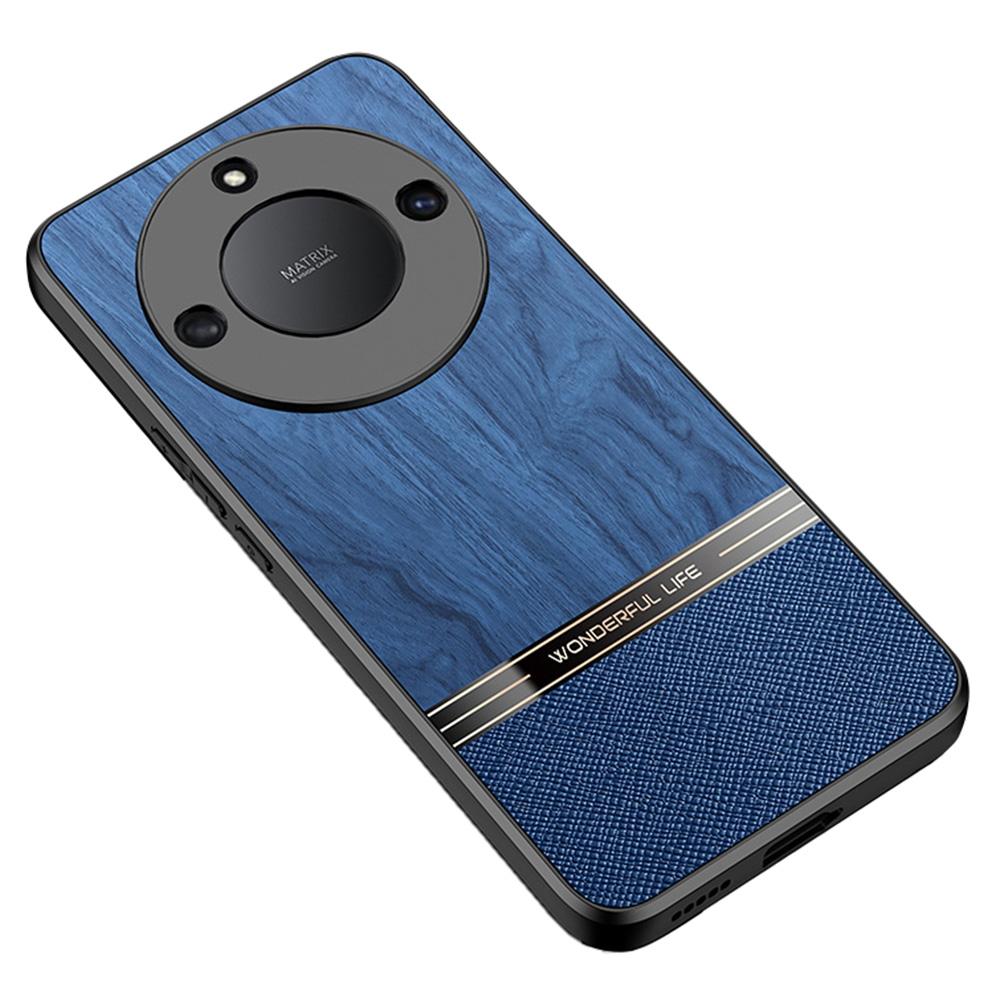 

Защитный чехол для Honor X40 5G/X9a 5G Кожа с текстурой дерева+ТПУ Чехол для телефона Blue