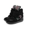 Scarpe da donna con velcro, scarpe alte, stivali sportivi alla moda con zeppa in camoscio, abbinamento di colori, invernali