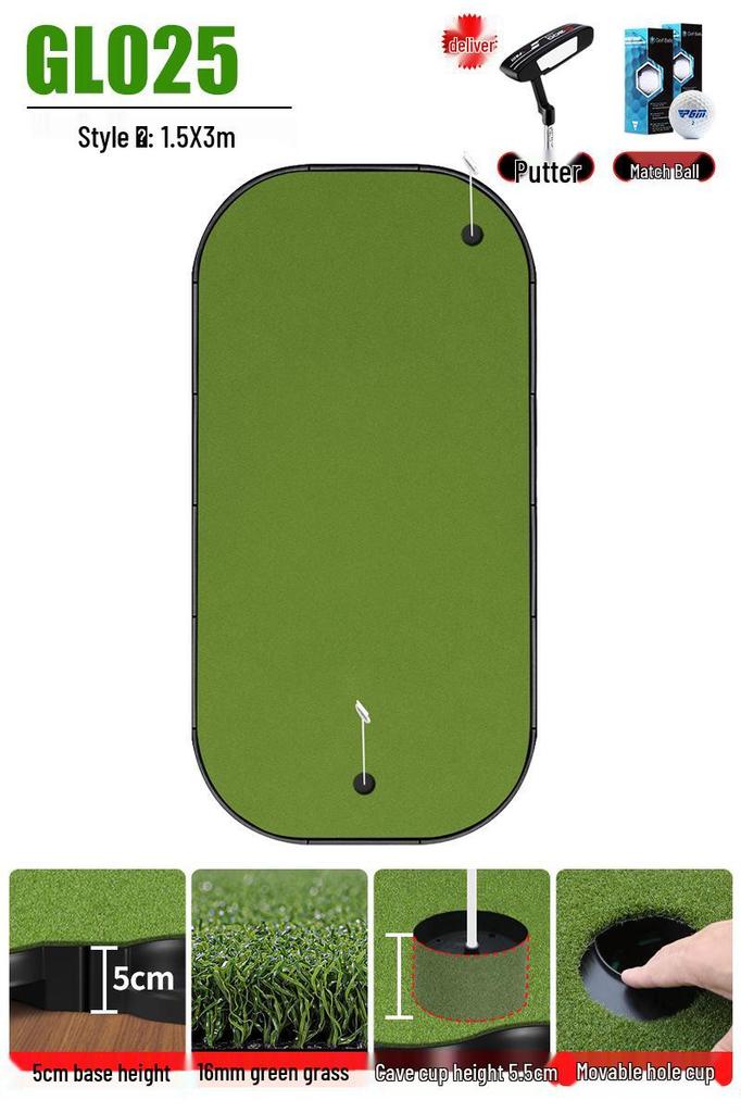 PGM Indoor Golf Practice Set with Interlocking Green, Putter for Home, Office, or Outdoor Use