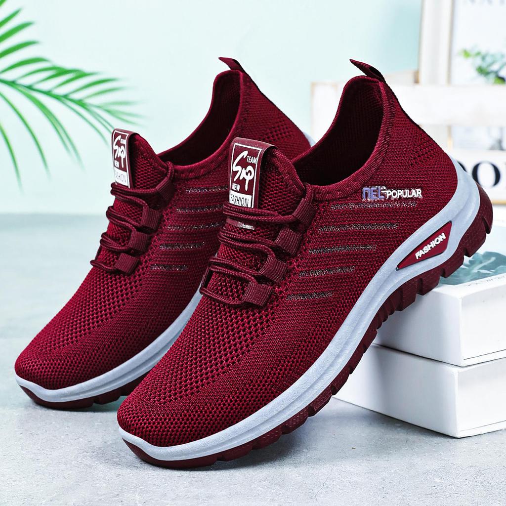 Women's Breathable Slip-On Mesh Casual Shoes for Middle-Aged and Elderly