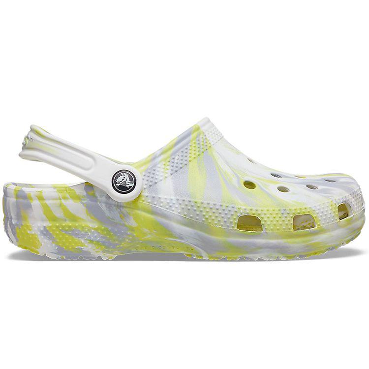 Crocs Classic Clog EVA Marble Pattern Unisex Footwear White Digital-Gray 206867-1FJ