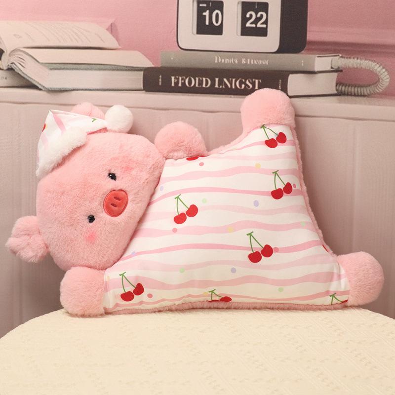 

Pajama Party Animal Backrest Pillow for Kids - Kitten & Penguin Design 55cm Model