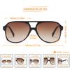Freckles Mark Vintage Retro 70s Sunglasses for Men and Classic Large Square Aviator Trendy Gradient Oversize Women, Glasses, Brown/Tortoiseshell,