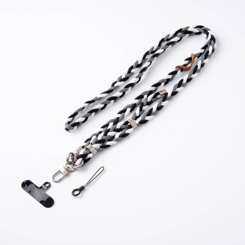 Custom Braided Universal Crossbody Lanyard Keychain Women s Mobile Phone Strap Charm Mobile Phone Wrist Straps Polyester
