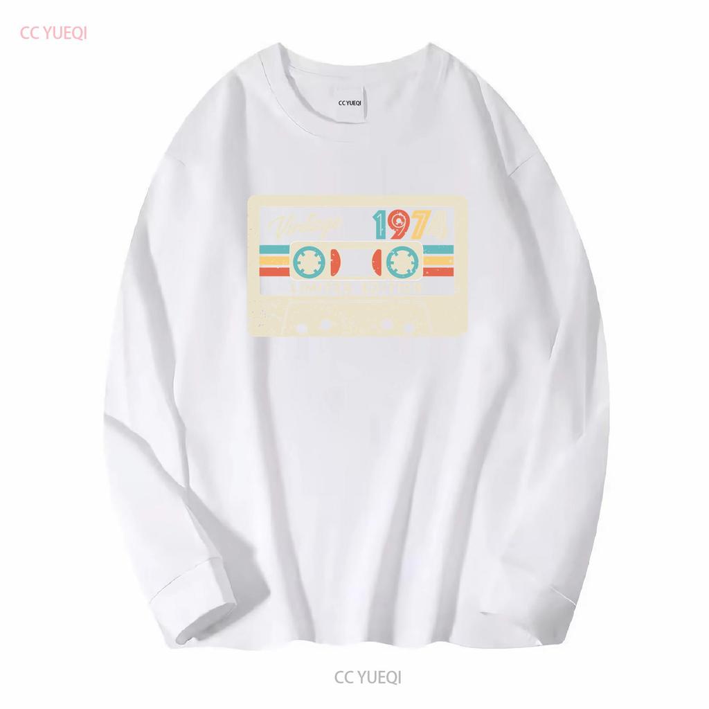 50th Birthday T Shirt Vintage 1974 Limited Edition Cassette For Long Or Short Sleeves Vintage Washed Breathable