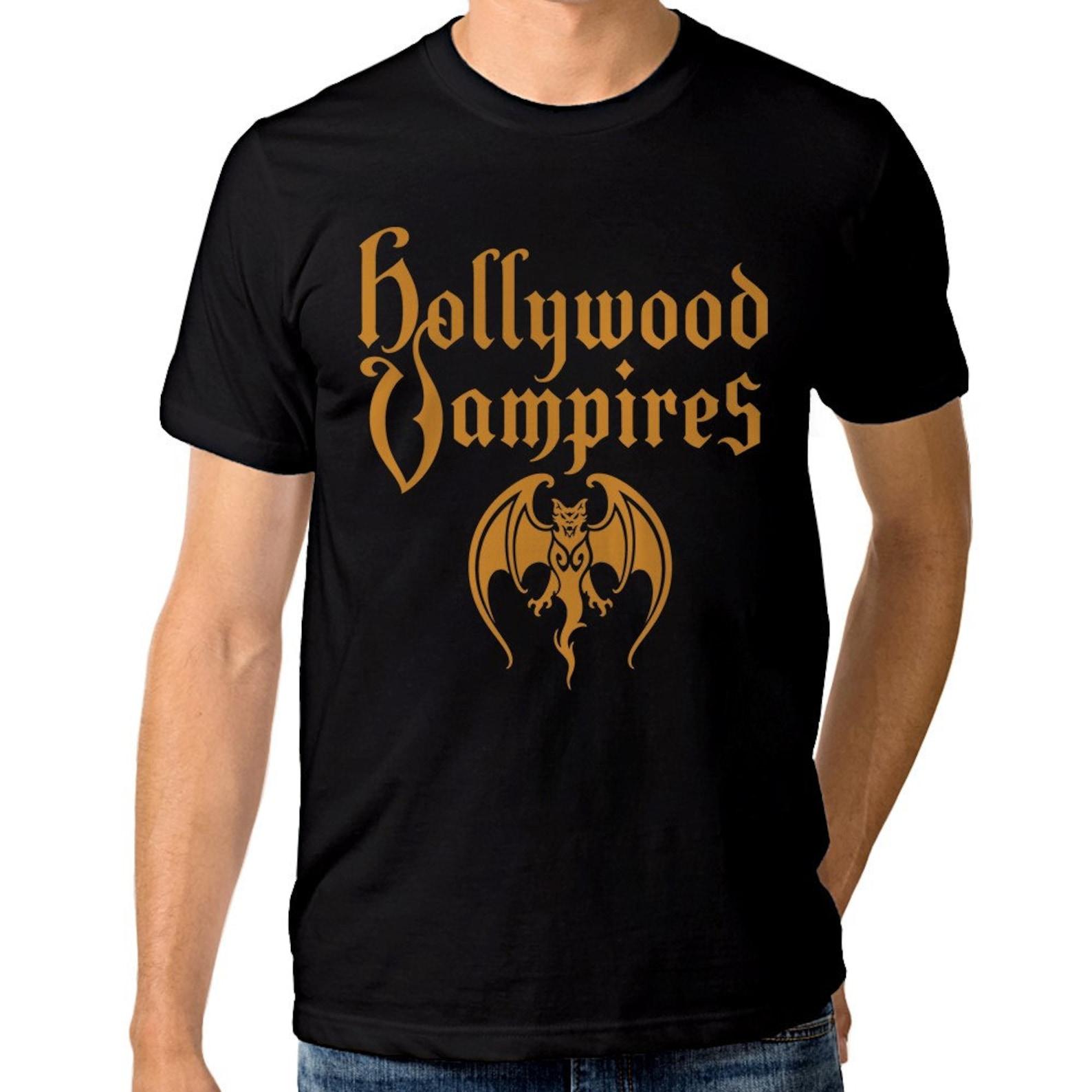 Hollywood Vampires Logo T-Shirt, Men s Women s Sizes (met-064) S