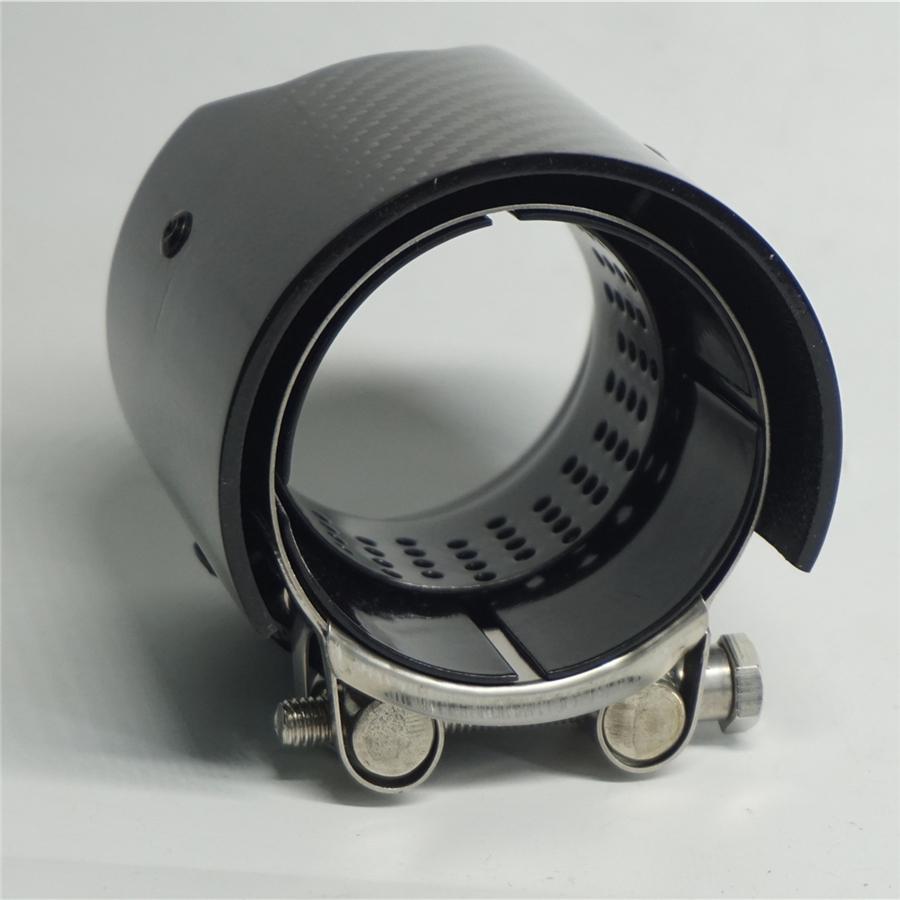 Brand New Car Carbon Fiber Exhaust End Tail Tips 71mm In 90 OUT