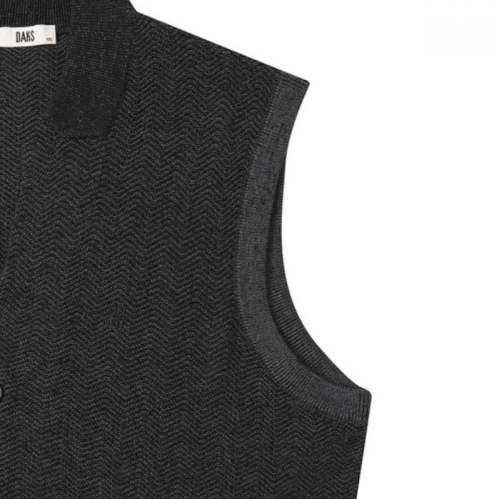Daks Men S Wool Blend Herringbone Open Regular Fit veSt dma1Swve102cg