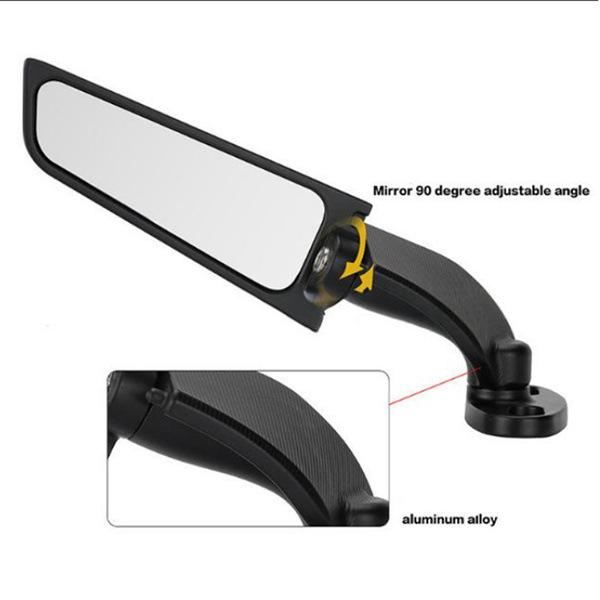 1 Pair Folding Rearview Mirrors for Kawasaki, Suzuki, Honda Motorcycles & Sports Cars