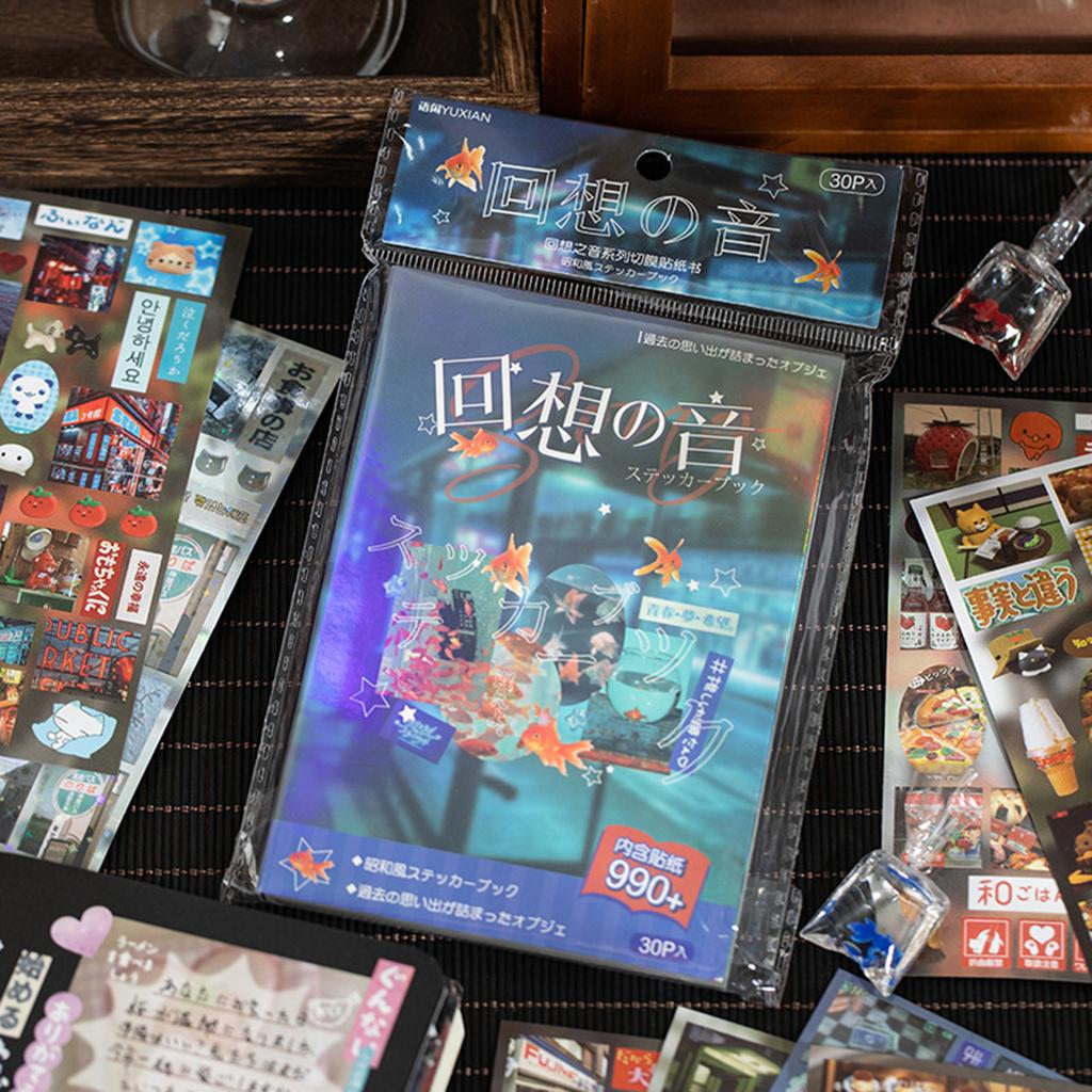 DIY Vintage Klassisches Stickerbuch Verschiedene Niedliche Muster Schreibwaren Sticker für Wasserflasche Laptop Handy Skateboard