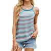 Spring Summer New Women's Striped Colorblock Cami Vest Loose Sleeveless Top For Leisure Leisure Europe America
