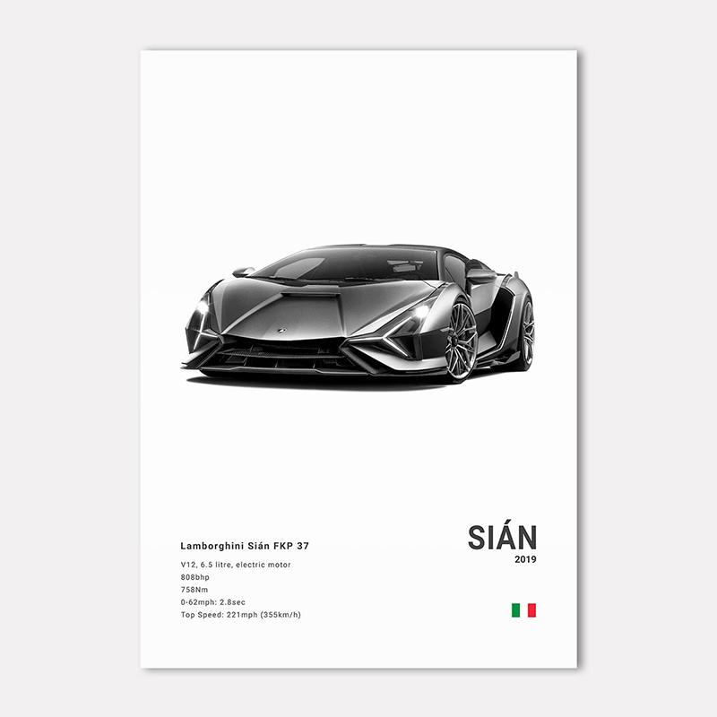 Famous Cars LP 640 Canvas Wall Art Print Poster Aventador URUS VENENO Decoration Mural Modern Home Decor Birthday Gift Unframed