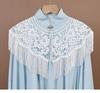 Hollow out retro tassel lace fake collar,Versatile cape,cloud shoulder cheongsam accessories decorative collar