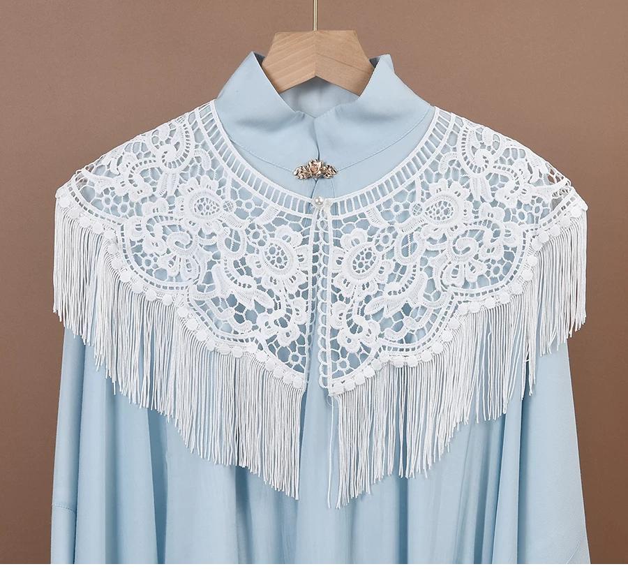 Hollow out retro tassel lace fake collar,Versatile cape,cloud shoulder cheongsam accessories decorative collar