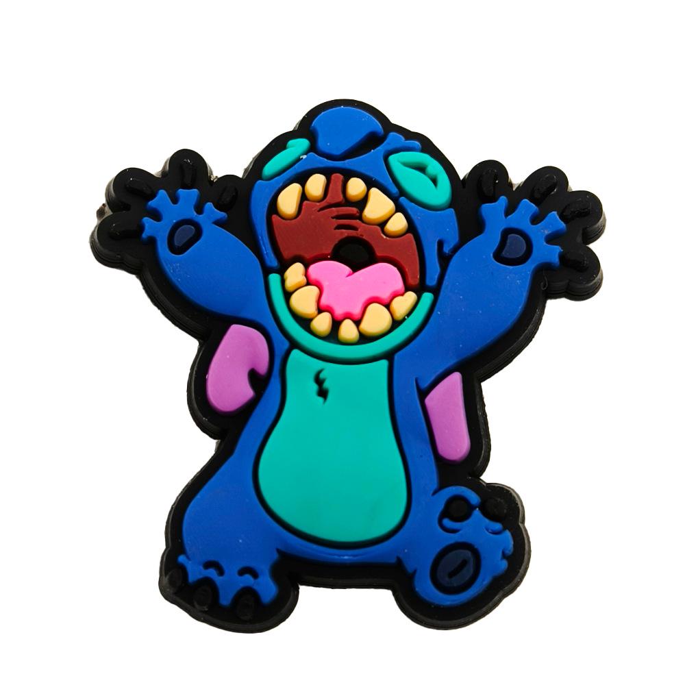 Cute Cartoon Stitch Croc Charms - PVC Soft Rubber Shoe Decorations