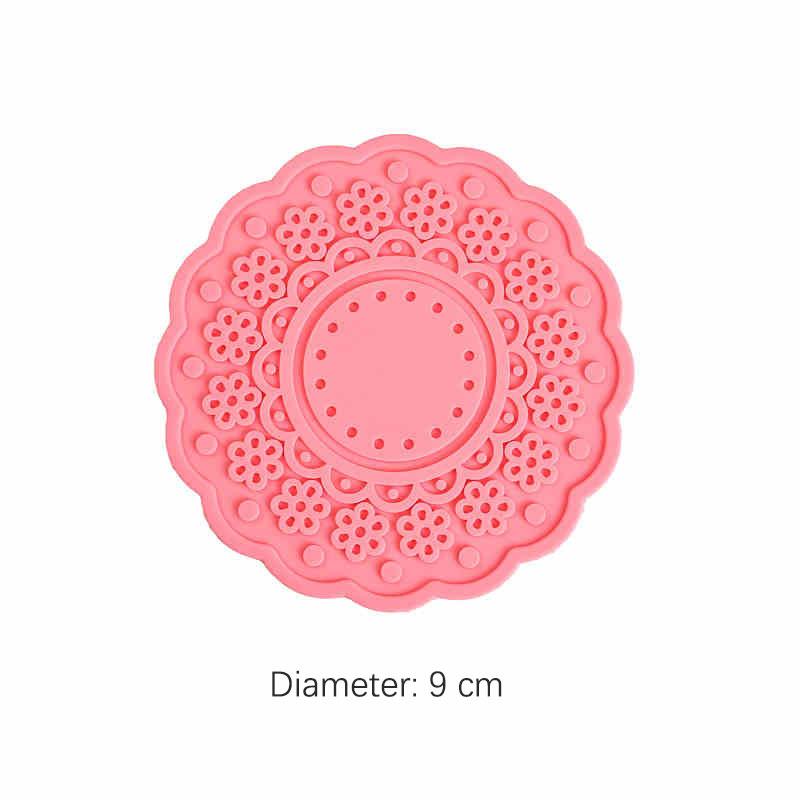 

Силиконовые подставки круглые цветок сливы термоизоляционные и противоскользящие набор подставок держатель для напитков кухонная посуда подкладка украшение