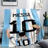 1 ks Flanelová deka s potiskem Messi, Vysoce kvalitní, Pro všechna roční období, Domácí dekorace, Teplo a pohodlí, Perfektní jako vánoční dárky
