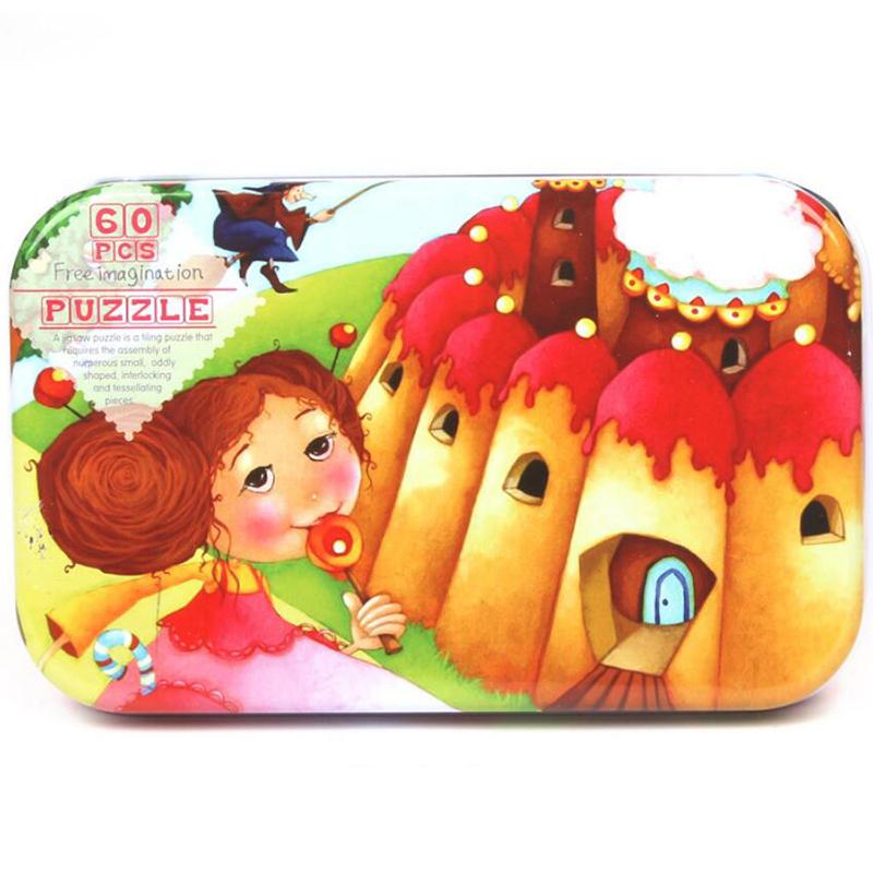 1pc 60piece Jigsaw Puzzle for Kids Educational Toys Children Cartoon Animal Puzzles Intellectual Development Montessori Games