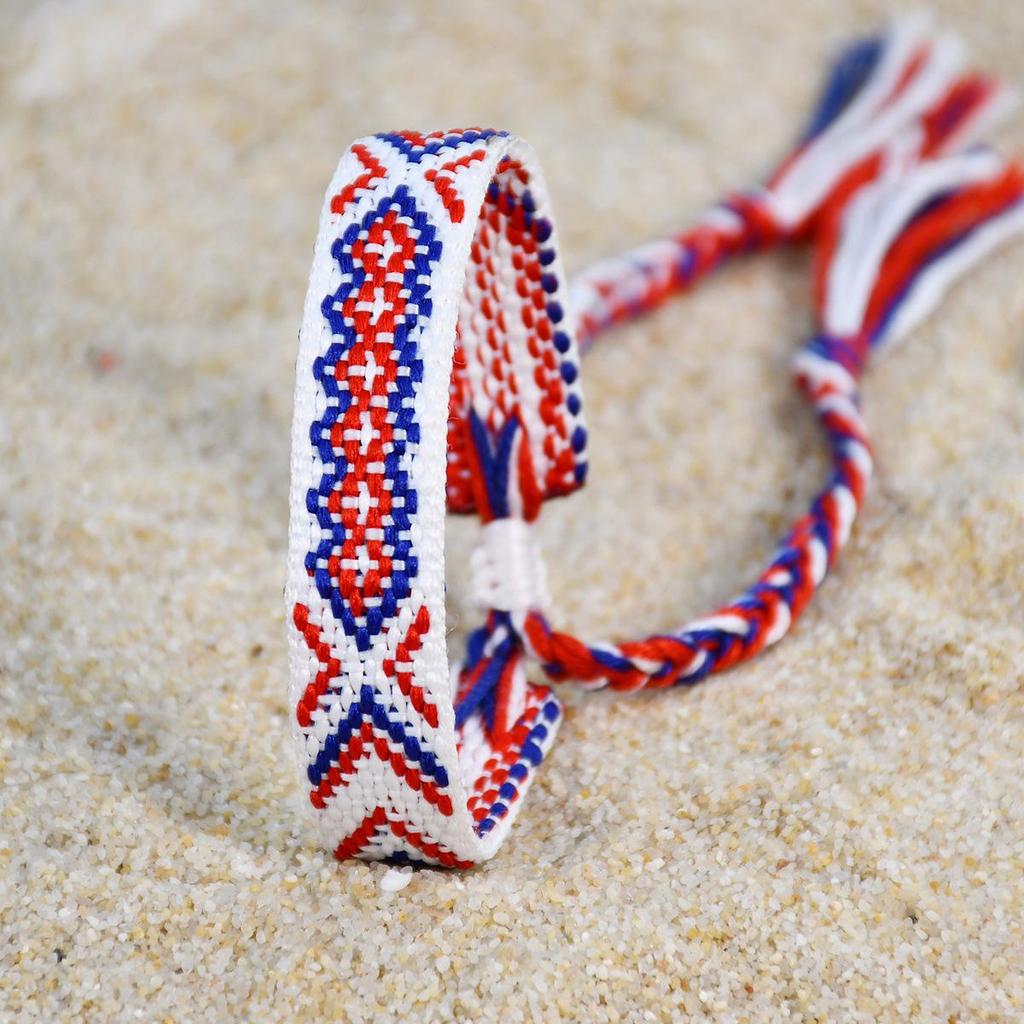 Nepalese Ethnic Woven Tassel Friendship Bracelet - Bohemian Style for Women