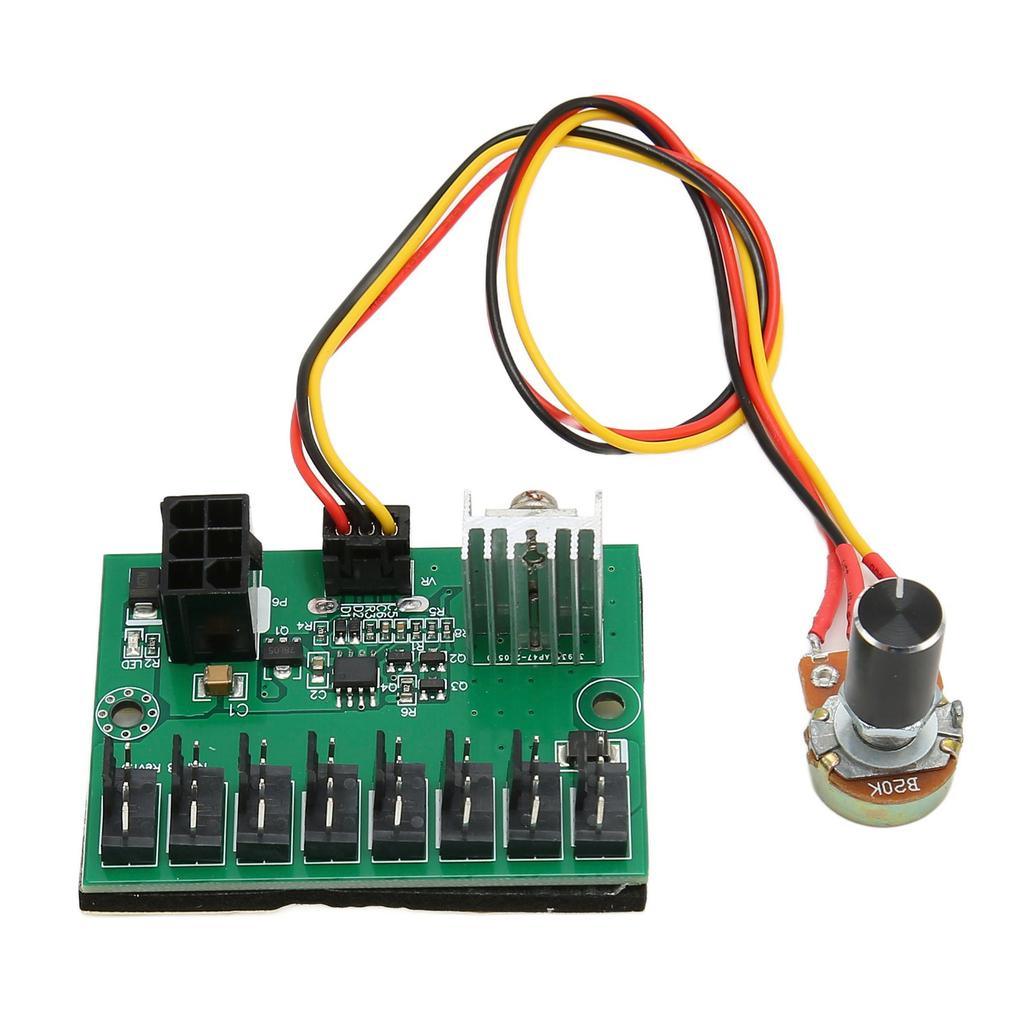 PWM Hub ventilátorů DC 12V 8cestný PC regulátor otáček ventilátorů Hub s 300mm kabelem pro 2pinový 3pinový 4pinový PC ventilátor