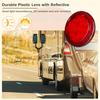 Dream Lighting 5.4 Inch Trailer Tail Lights 2PCS LED Waterproof Round Stop Brake Turn Tail Light for RV Truck Van Camper Boat Lorry Dual Red