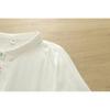Artistic and fresh breathable cotton gauze turn-down collar short-sleeve shirt for women, casual summer double-layer gauze top
