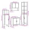4 Piece Bathroom Furniture Set Grey Sonoma Wood Based Material