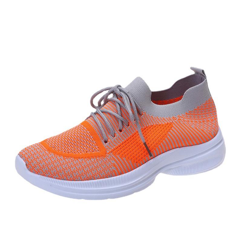 Large Size Sports Women's Shoes New Fashion Flat Comfortable Casual Shoes Front Lace-up Women's Shoes