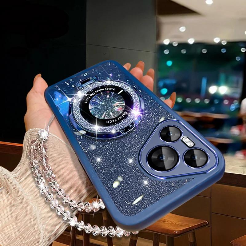 Edge 50 Ultra Crystal Bracelet for Magsafe Phone Holder Case On For Motorola Edge 50 Ultra Edge50 Neo Fusion Pro Bracket Cover