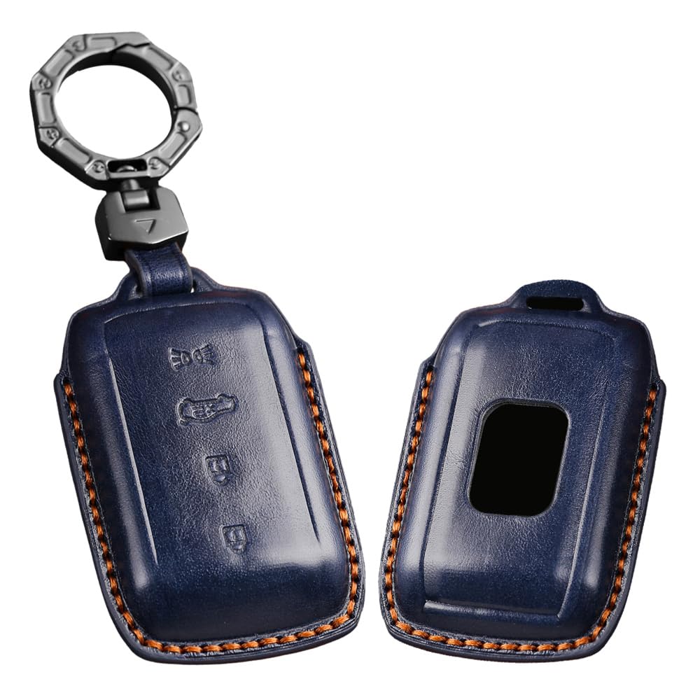 

ONTTO Smart Key Case Cover for Stylish and Comfortable to the Compatible with Maserati and Levante Alcantara and Perfect Gift Maserati, Touch, Ghibli, синий