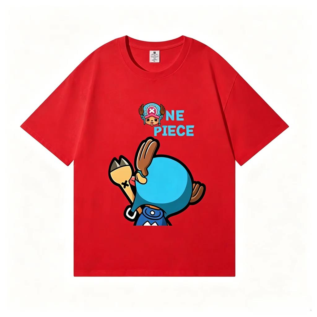 ONE PIECE Tony Tony Chopper 2026 Summer New Harajuku Anime Printed Short Sleeve Men's Women Vintage Top Hip Hop Streetwear Oversized Tshirt