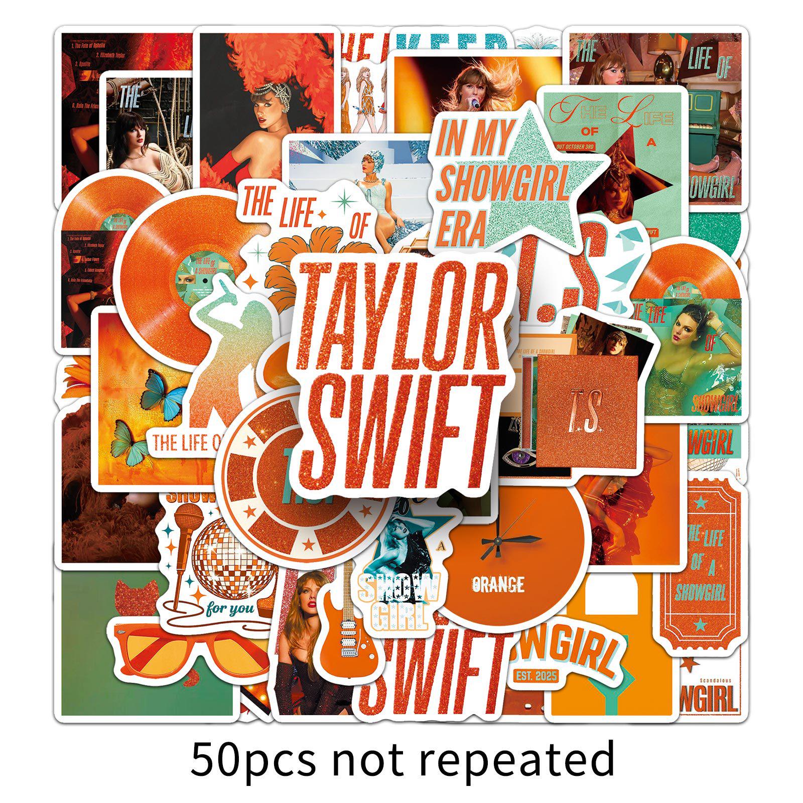 50pcs Taylor TS12 Retro Stickers for Creative Decoration: Power Bank, Bluetooth Camera, Furniture, Refrigerator