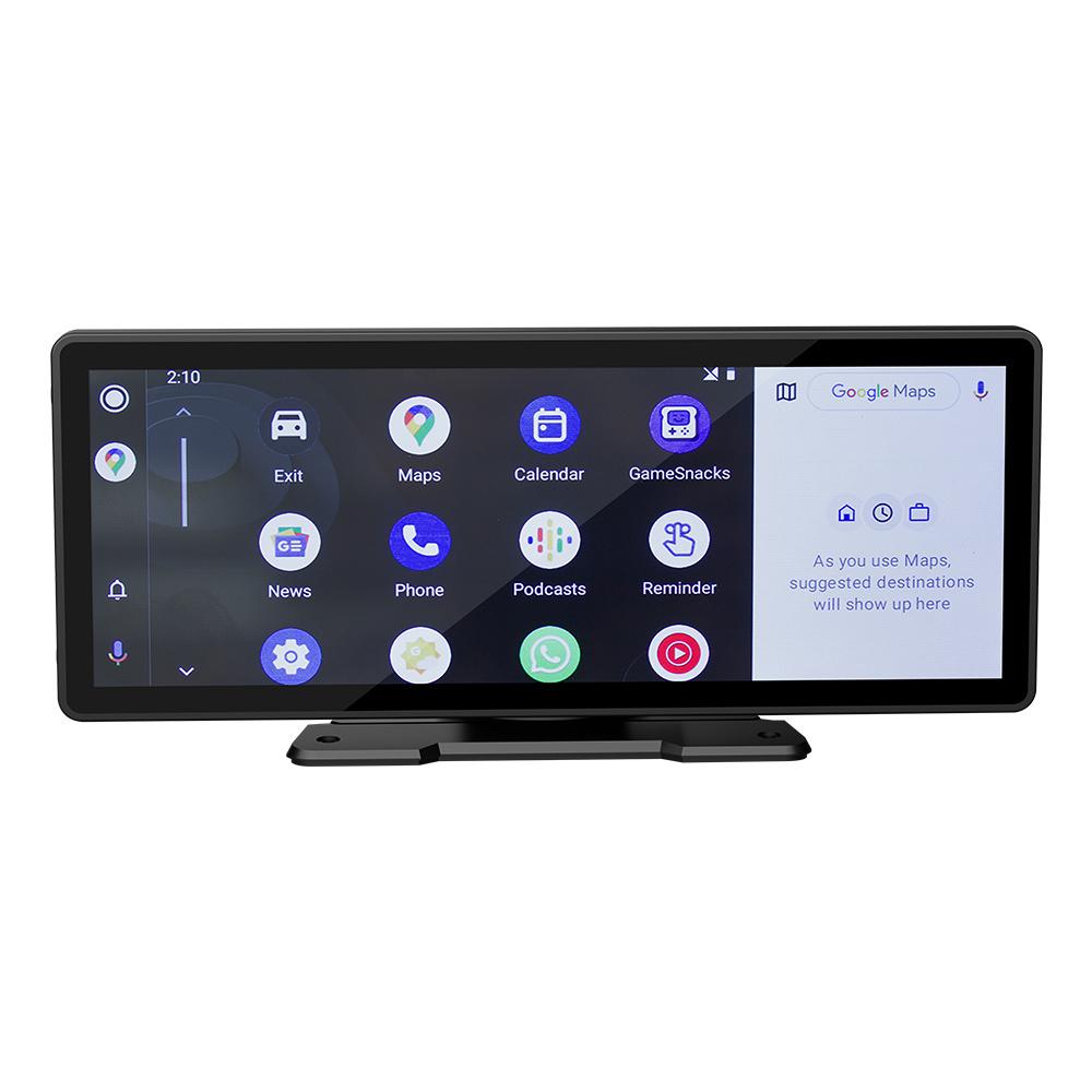 Portable 9.3" IPS Screen Multimedia Player Compatible with  Wireless CarPlay Android Auto Mirror Link