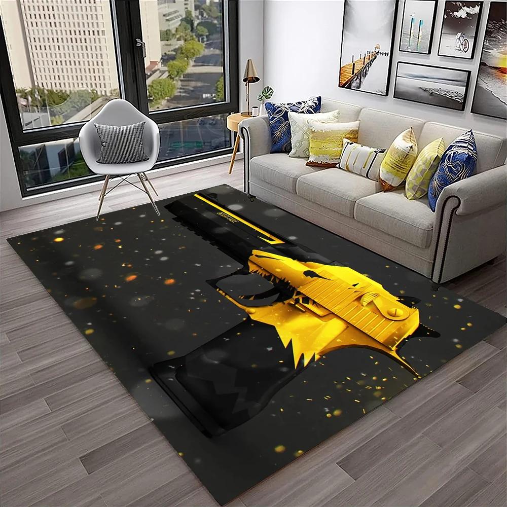 Gun Knife USP,AK,M4,AWP,Rifle Pistol Cartridge Carpet Rug for Home Living Room Bedroom Sofa Doormat Decor,kid Non-slip Floor Mat