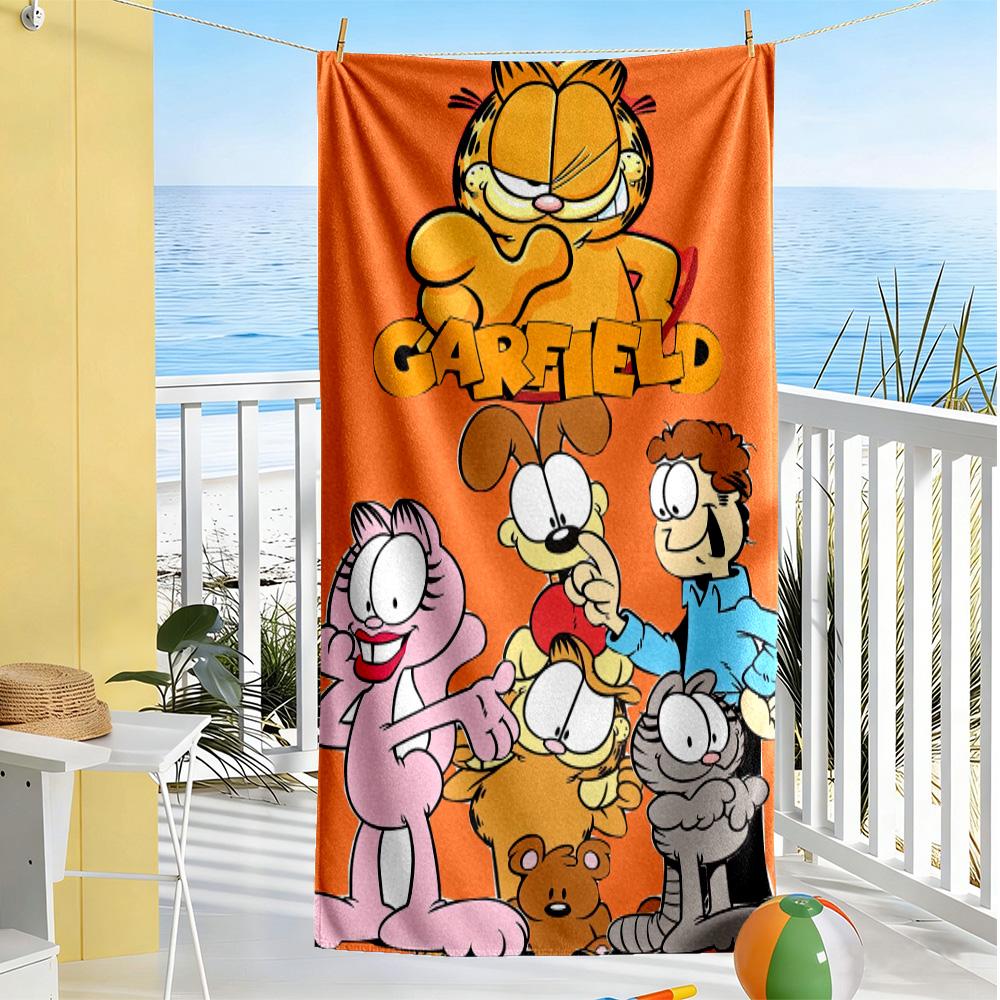 Garfield Beach Towel Soft Durable Quick-Dry Comfortable Lightweight Suitable for Swimming, Gym, Camping, Yoga Vacation