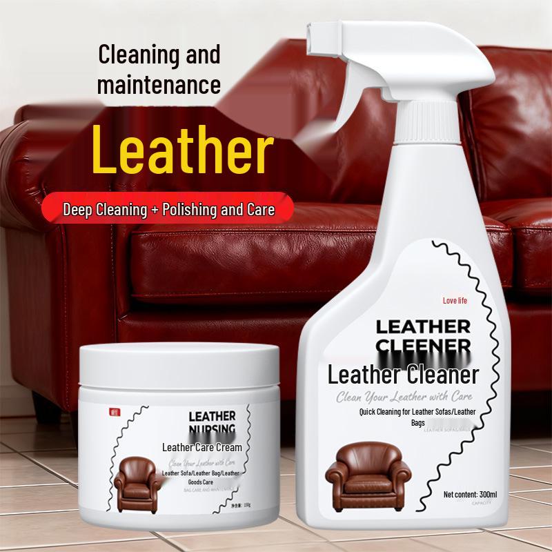 Premium Lederreiniger: Fleckentferner & Pflegcreme für Sofas, Kleidung und Taschen