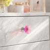 12pcs Decorative Glass Drawer Pulls Pink Clear Diamond Cabinet Knobs Cute Cabinet Knobs  Wardrobes