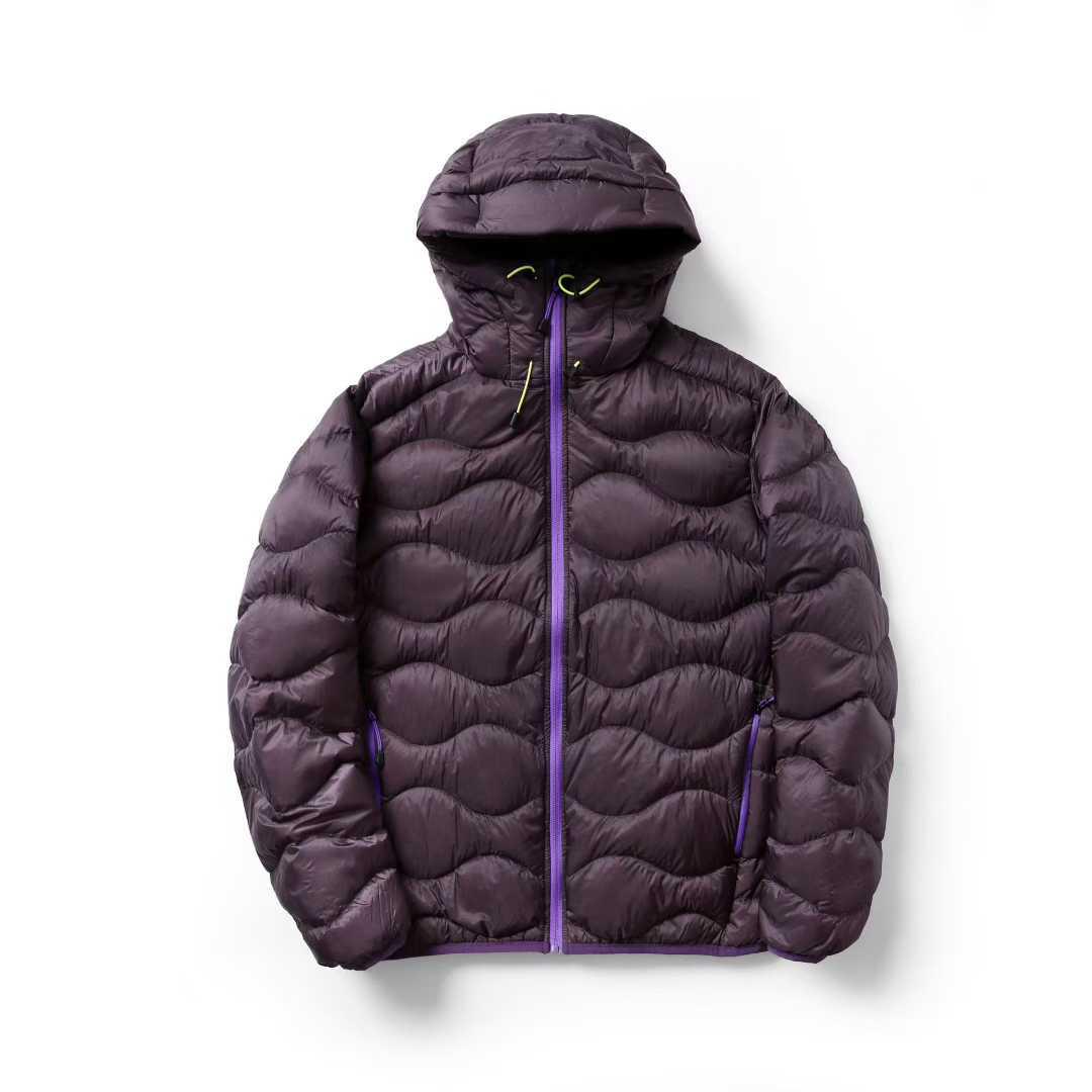 Men s and Women s Water-Repellent Down Jacket - Lightweight, Warm, Hooded, Gourd Pattern S