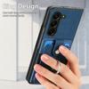 For Samsung Galaxy Z Flip 5 Z Flip 4 3 Ring Holder Case Folding Back Cover For Galaxy Z Fold 5 4 3 Luxury Retro Leather Card Bag Slot Cover